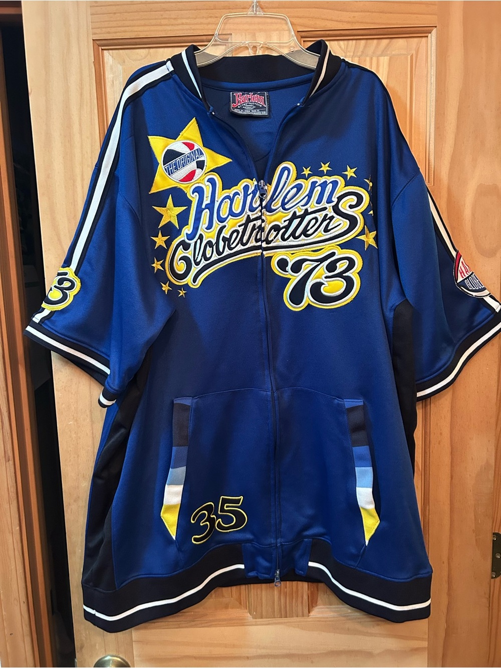 Harlem Globetrotters Vintage FUBU Platinum Warmup Jacket Basketball Jersey XL